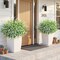 Artificial Outdoor Flowers 20 Bundles UV Resistant White Faux Plants for Garden Decor